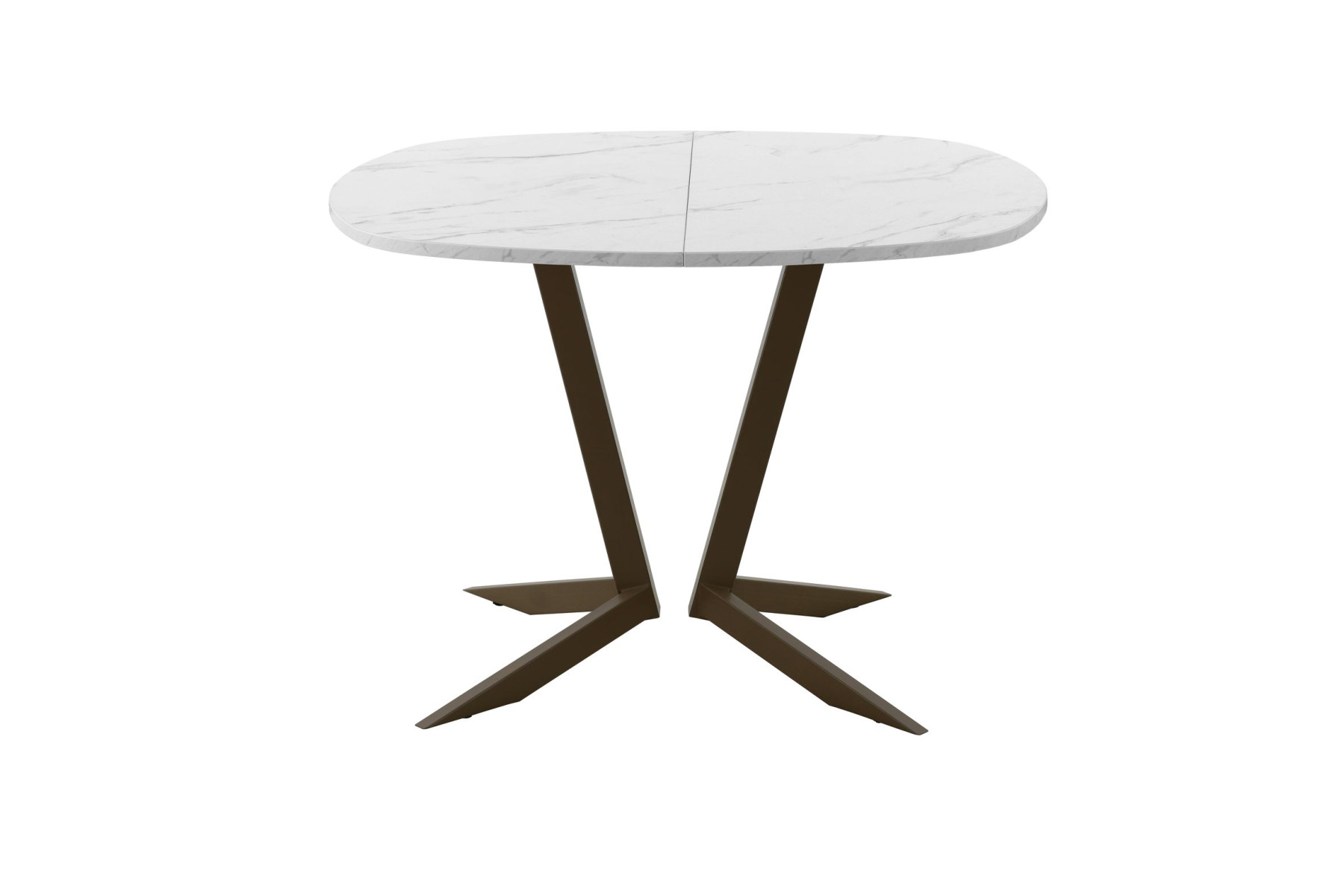 Обеденный стол AMC Elite (серии SLIM) / E19(800) D7 (коричневый/Мрамор Кристалл)