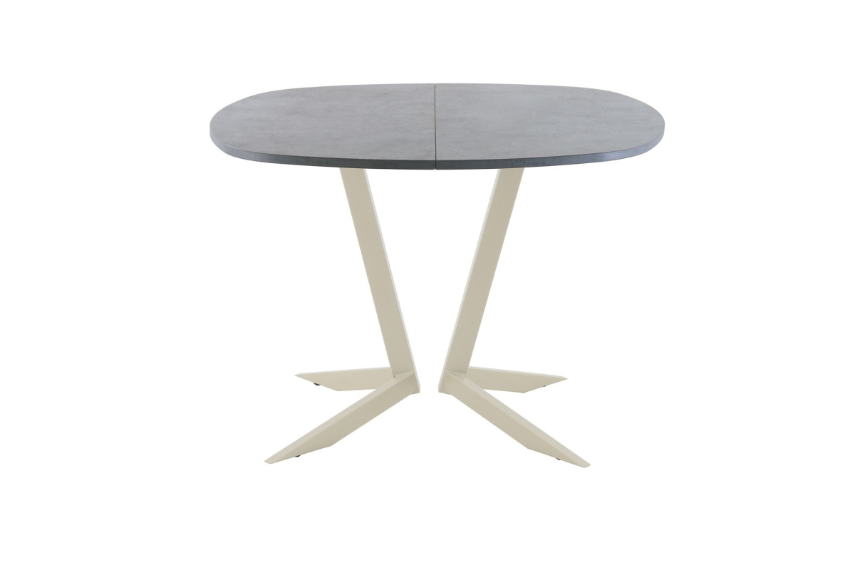 Обеденный стол AMC Elite (серии SLIM) / E19(800) D7 (бежевый/Бетон Чикаго светло-серый)