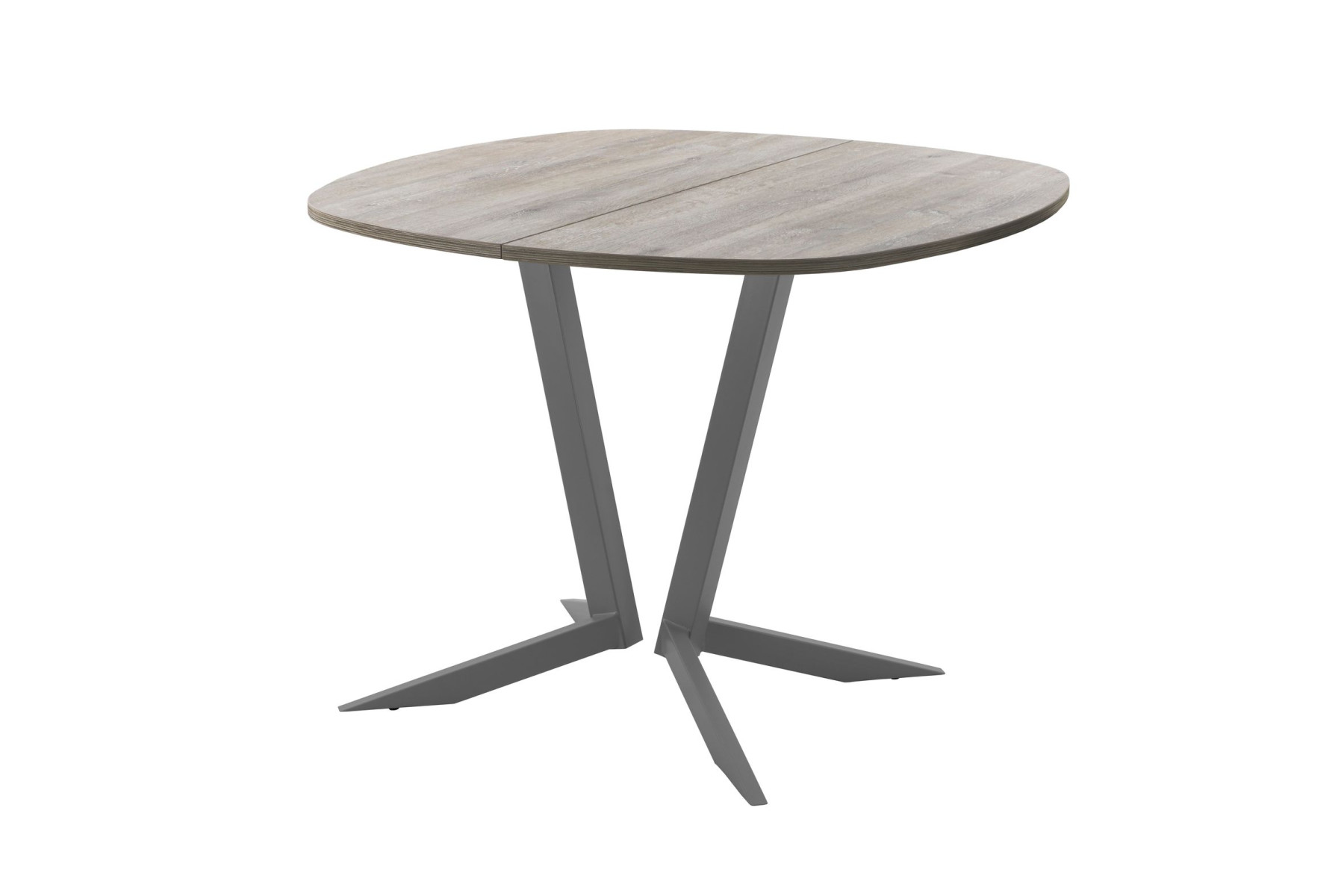 Обеденный стол AMC Elite (серии SLIM) / E19(800) D7 (графит/Дуб Уайт-Ривер песочно-бежевый)