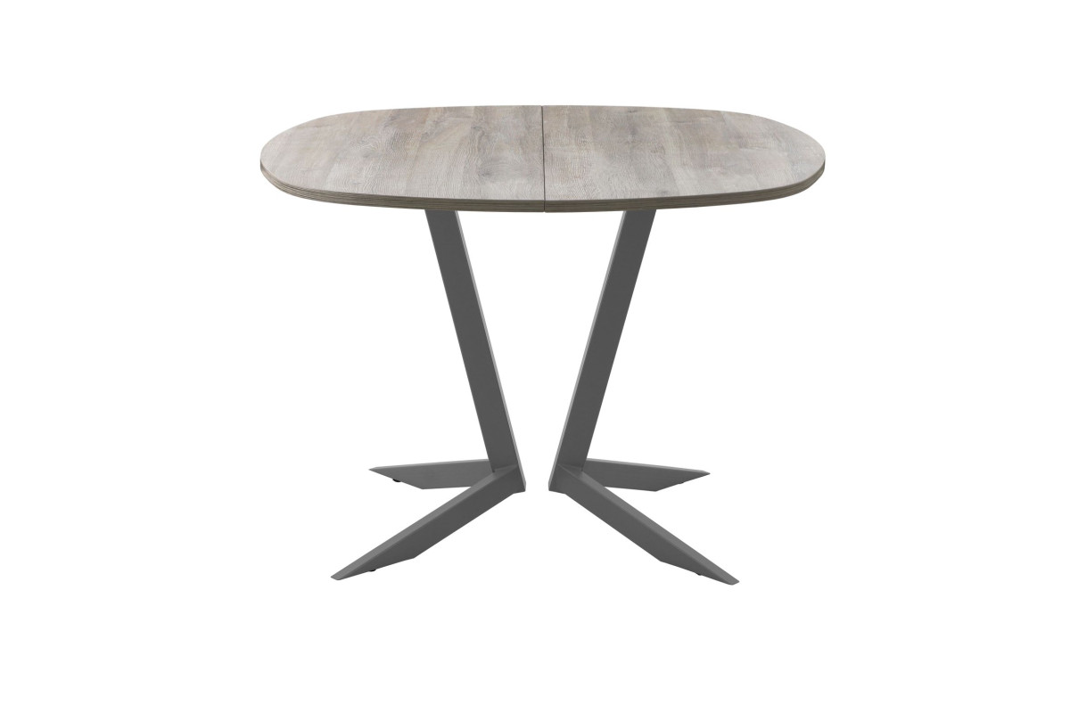 Обеденный стол AMC Elite (серии SLIM) / E19(900) D7 (графит/Дуб Уайт-Ривер песочно-бежевый)