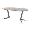 Обеденный стол AMC Elite (серии SLIM) / E19(900) D7 (графит/Дуб Уайт-Ривер песочно-бежевый)