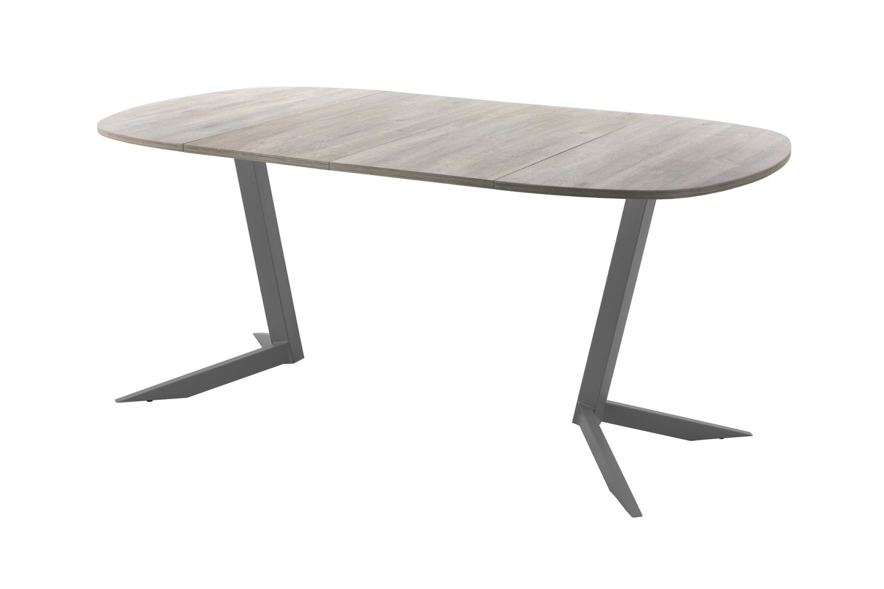 Обеденный стол AMC Elite (серии SLIM) / E19(800) D7 (графит/Дуб Уайт-Ривер песочно-бежевый)