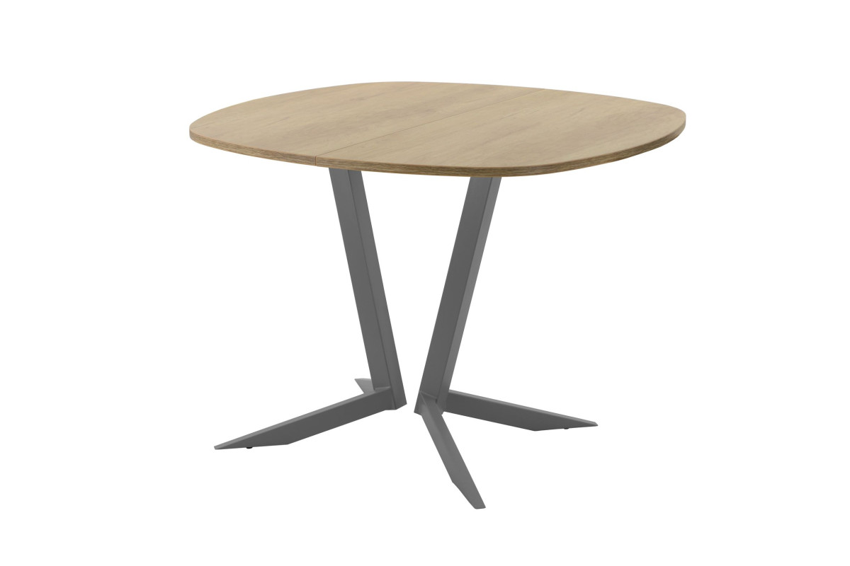 Обеденный стол AMC Elite (серии SLIM) / E19(800) D7 (графит/Дуб Небраска Натуральный)