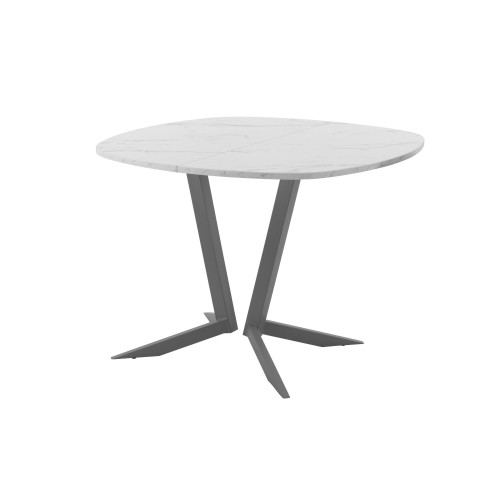 Обеденный стол AMC Elite (серии SLIM) / E19(900) D7 (графит/Мрамор Кристалл)