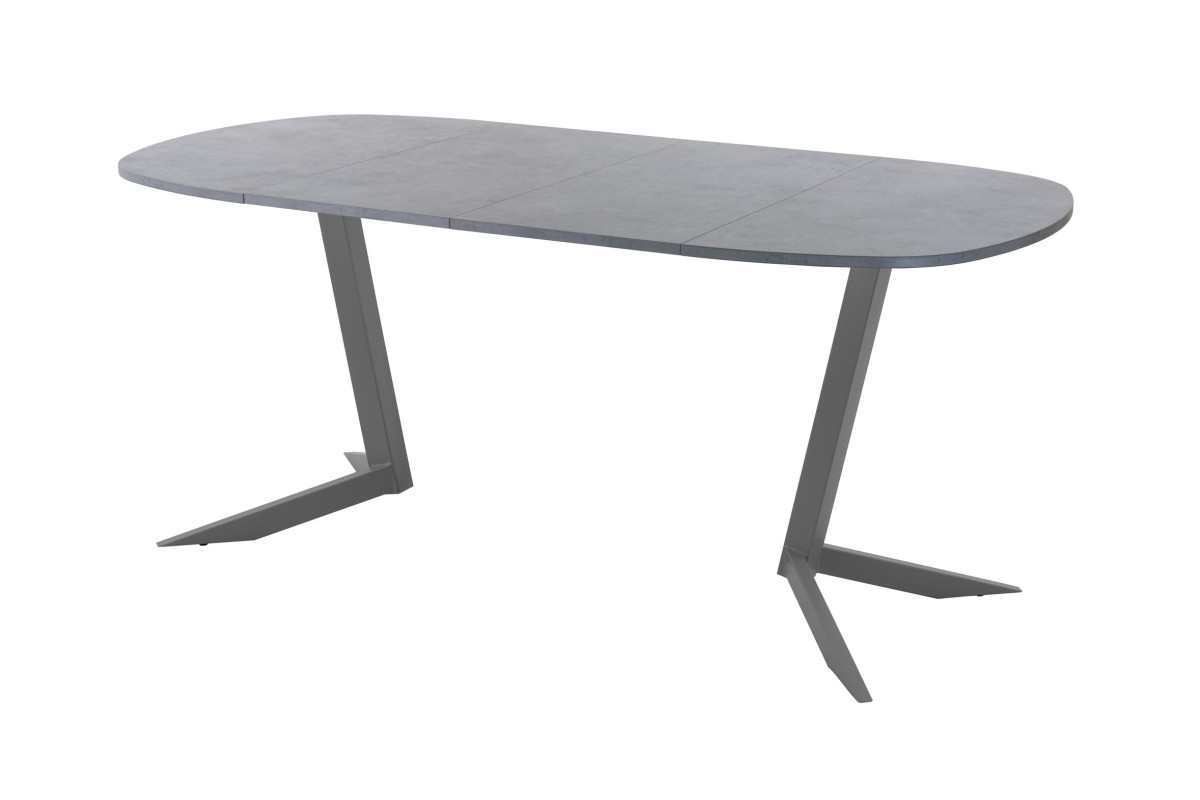 Обеденный стол AMC Elite (серии SLIM) / E19(800) D7 (графит/Бетон Чикаго светло-серый)