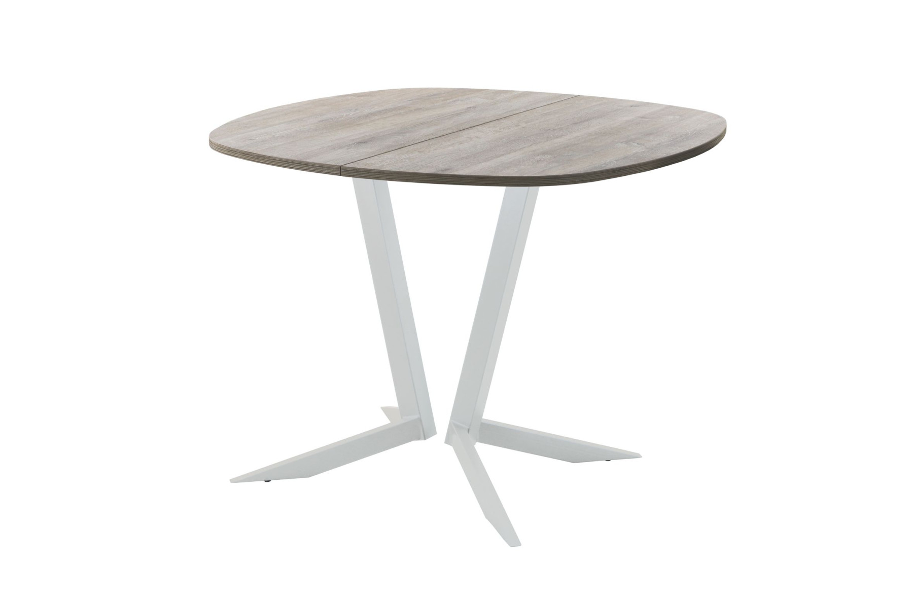 Обеденный стол AMC Elite (серии SLIM) / E19(800) D7 (серебро/Дуб Уайт-Ривер песочно-бежевый)