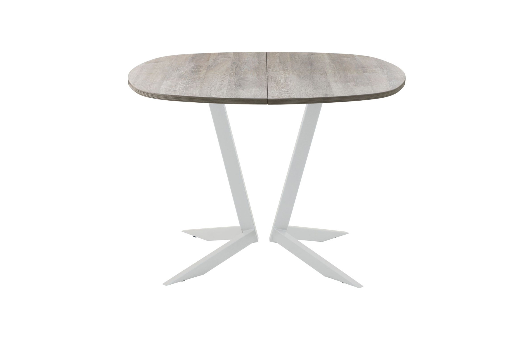 Обеденный стол AMC Elite (серии SLIM) / E19(800) D7 (серебро/Дуб Уайт-Ривер песочно-бежевый)