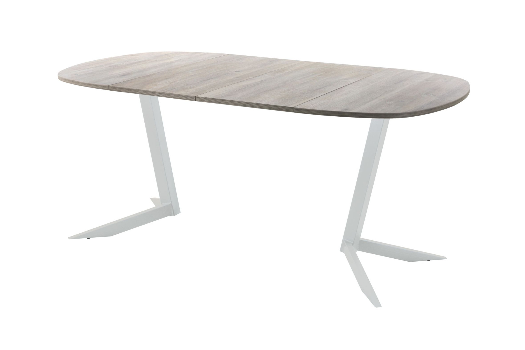 Обеденный стол AMC Elite (серии SLIM) / E19(800) D7 (серебро/Дуб Уайт-Ривер песочно-бежевый)