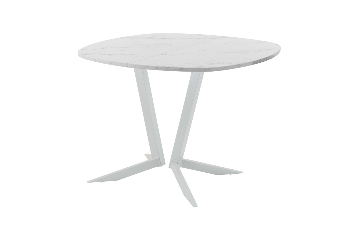 Обеденный стол AMC Elite (серии SLIM) / E19(900) D7 (серебро/Мрамор Кристалл)