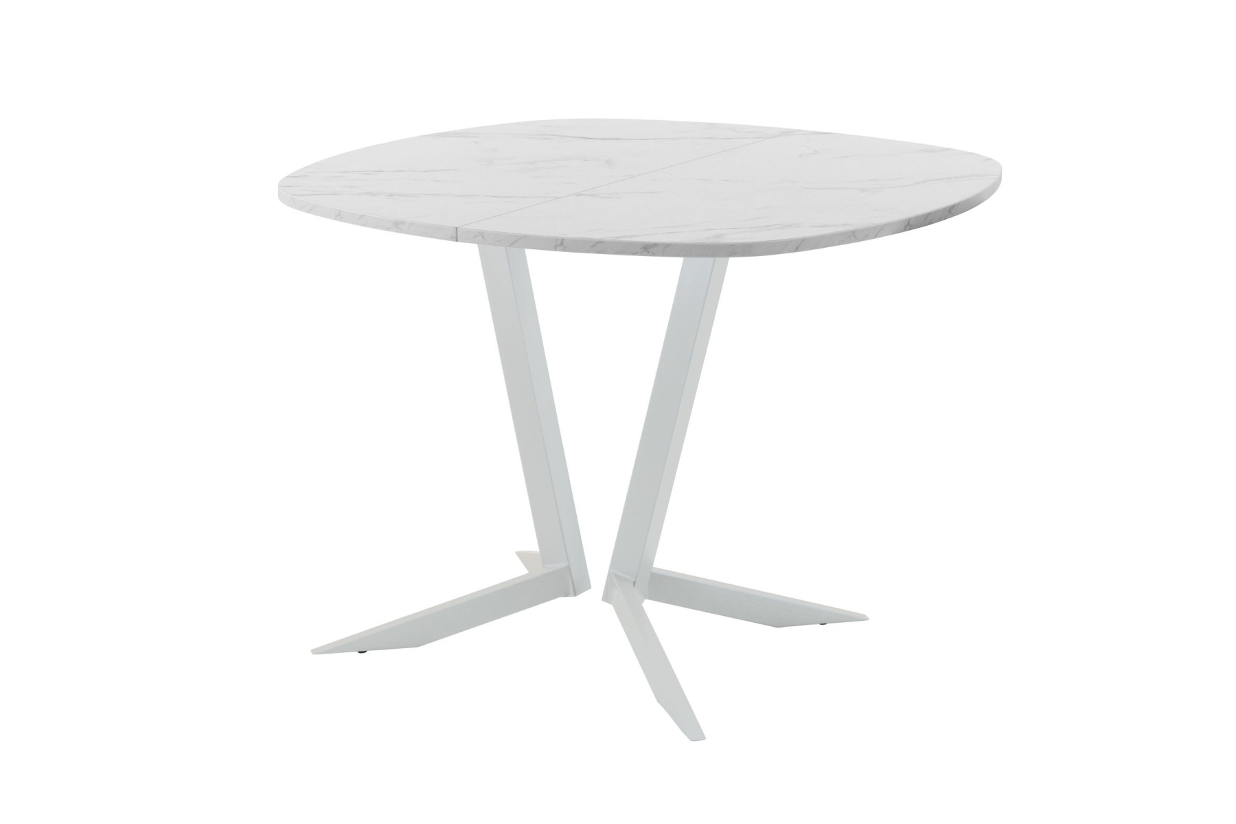 Обеденный стол AMC Elite (серии SLIM) / E19(900) D7 (серебро/Мрамор Кристалл)