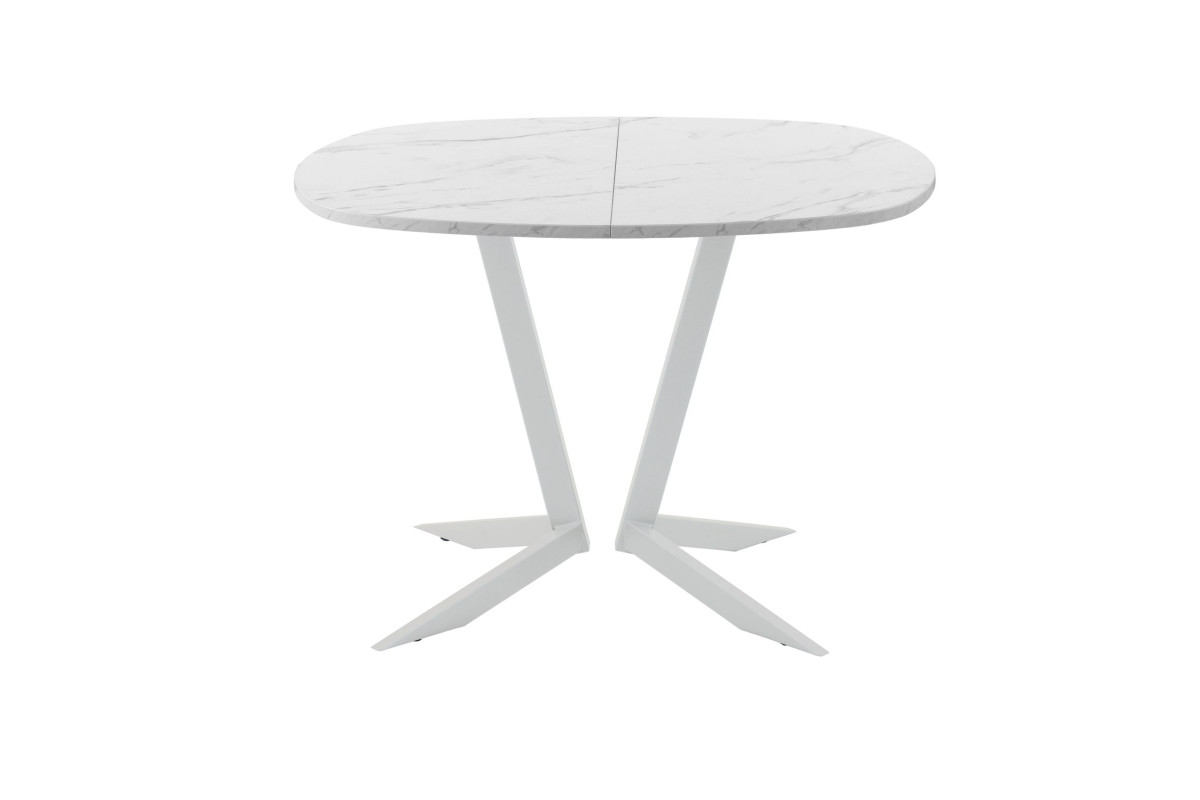 Обеденный стол AMC Elite (серии SLIM) / E19(900) D7 (серебро/Мрамор Кристалл)