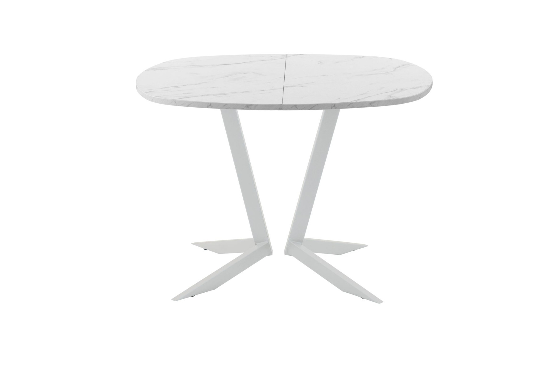 Обеденный стол AMC Elite (серии SLIM) / E19(900) D7 (серебро/Мрамор Кристалл)