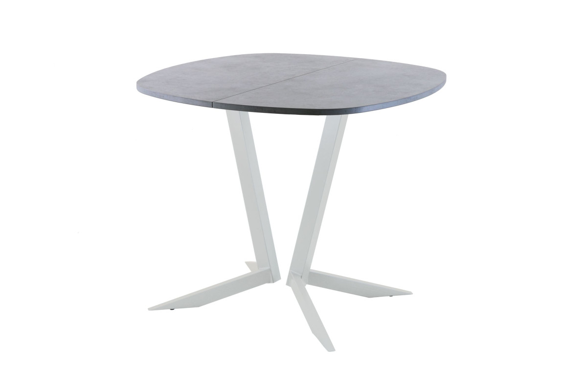 Обеденный стол AMC Elite (серии SLIM) / E19(800) D7 (серебро/Бетон Чикаго светло-серый)