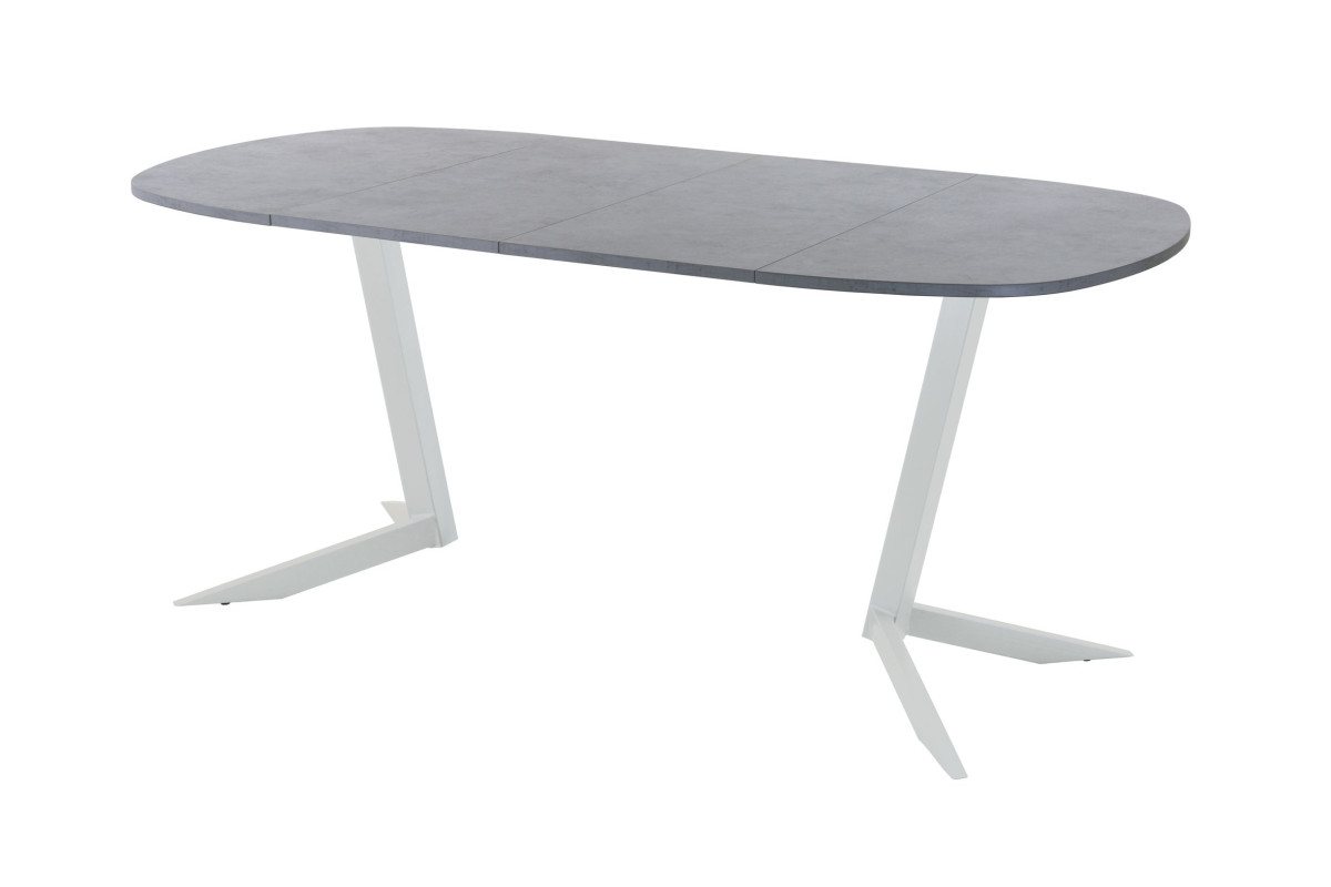 Обеденный стол AMC Elite (серии SLIM) / E19(800) D7 (серебро/Бетон Чикаго светло-серый)