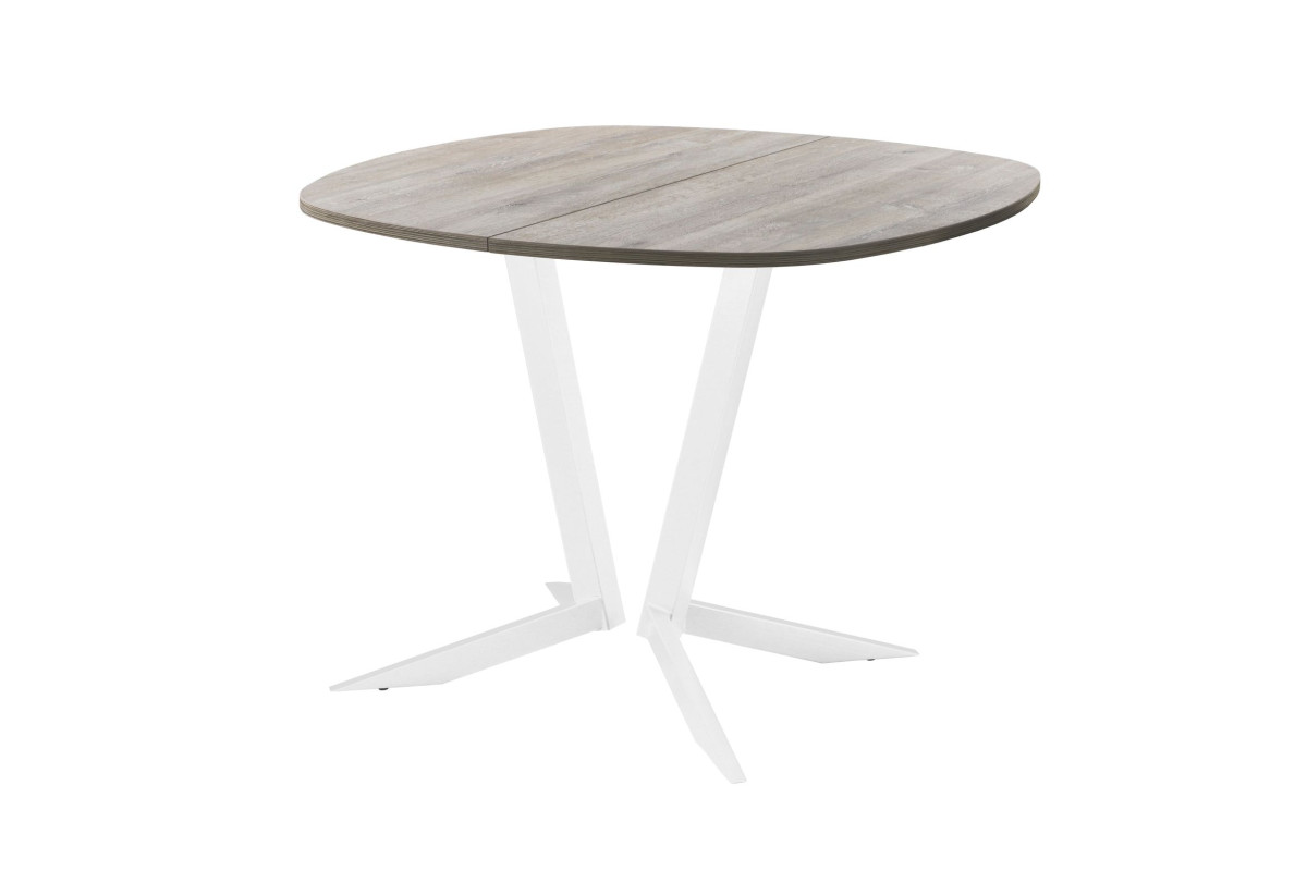 Обеденный стол AMC Elite (серии SLIM) / E19(800) D7 (белый/Дуб Уайт-Ривер песочно-бежевый)