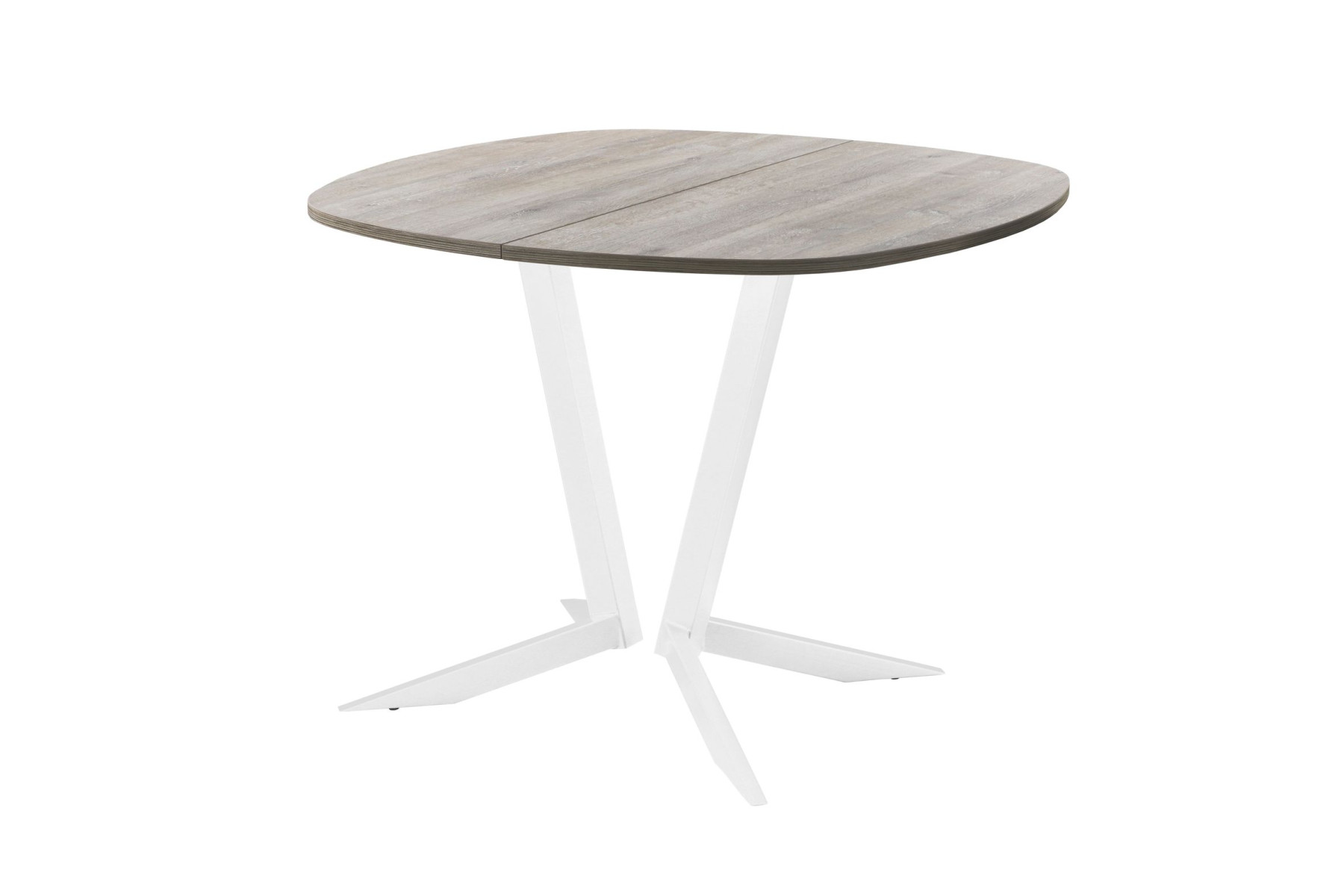 Обеденный стол AMC Elite (серии SLIM) / E19(900) D7 (белый/Дуб Уайт-Ривер песочно-бежевый)