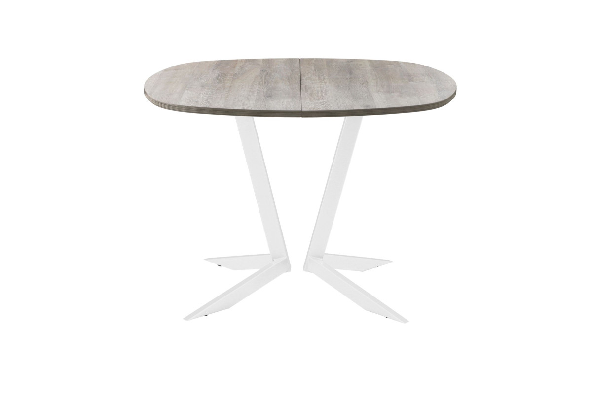 Обеденный стол AMC Elite (серии SLIM) / E19(800) D7 (белый/Дуб Уайт-Ривер песочно-бежевый)