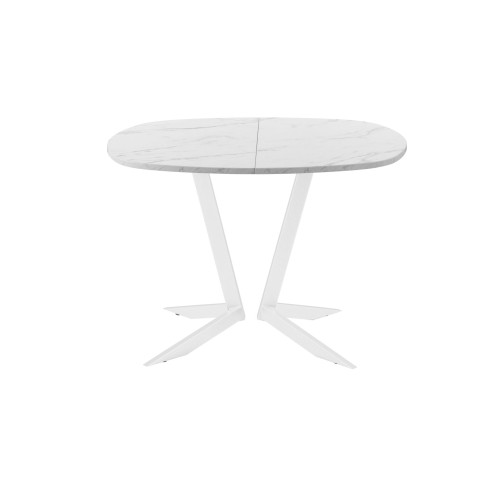 Обеденный стол AMC Elite (серии SLIM) / E19(900) D7 (белый/Мрамор Кристалл)