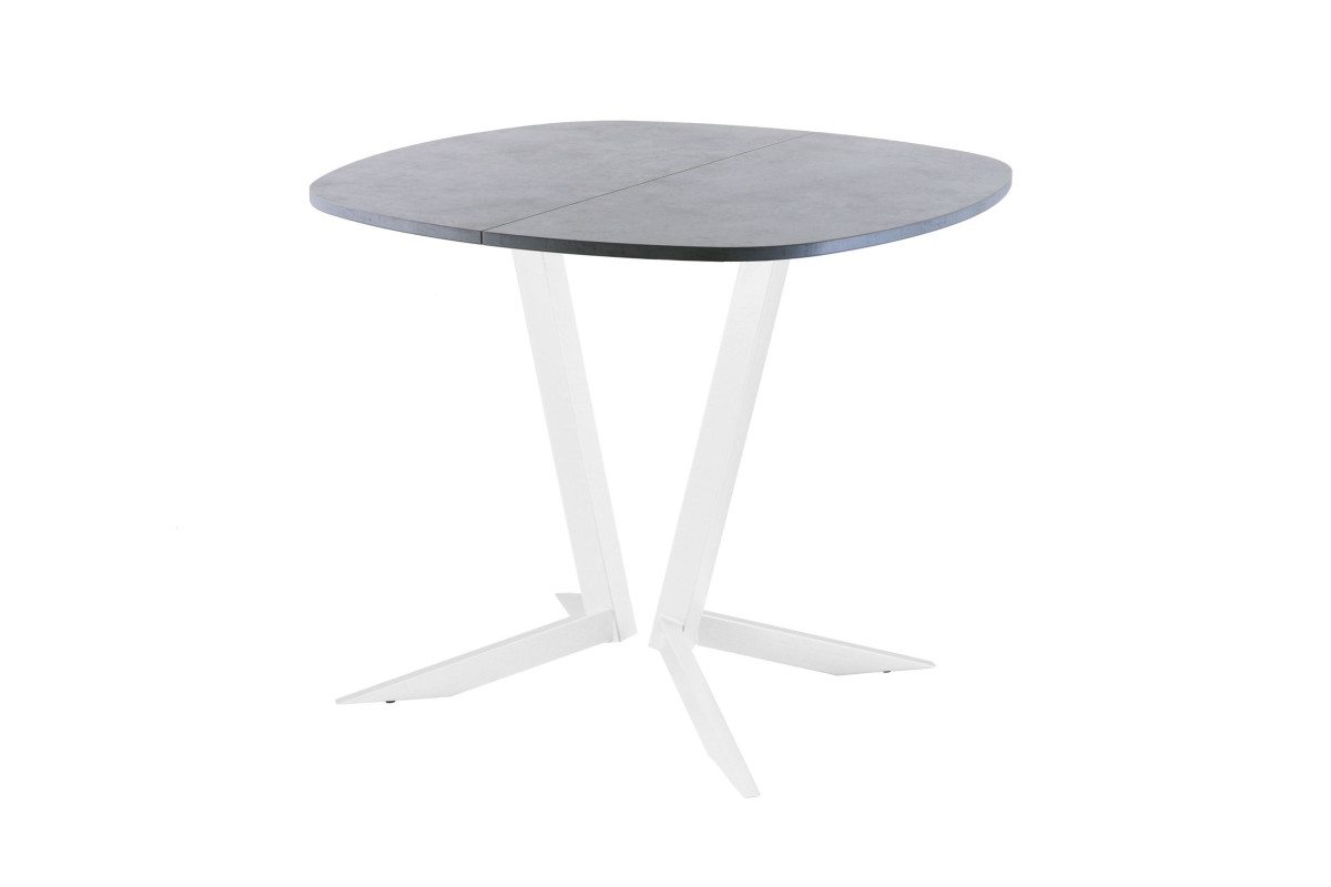 Обеденный стол AMC Elite (серии SLIM) / E19(800) D7 (белый/Бетон Чикаго светло-серый)