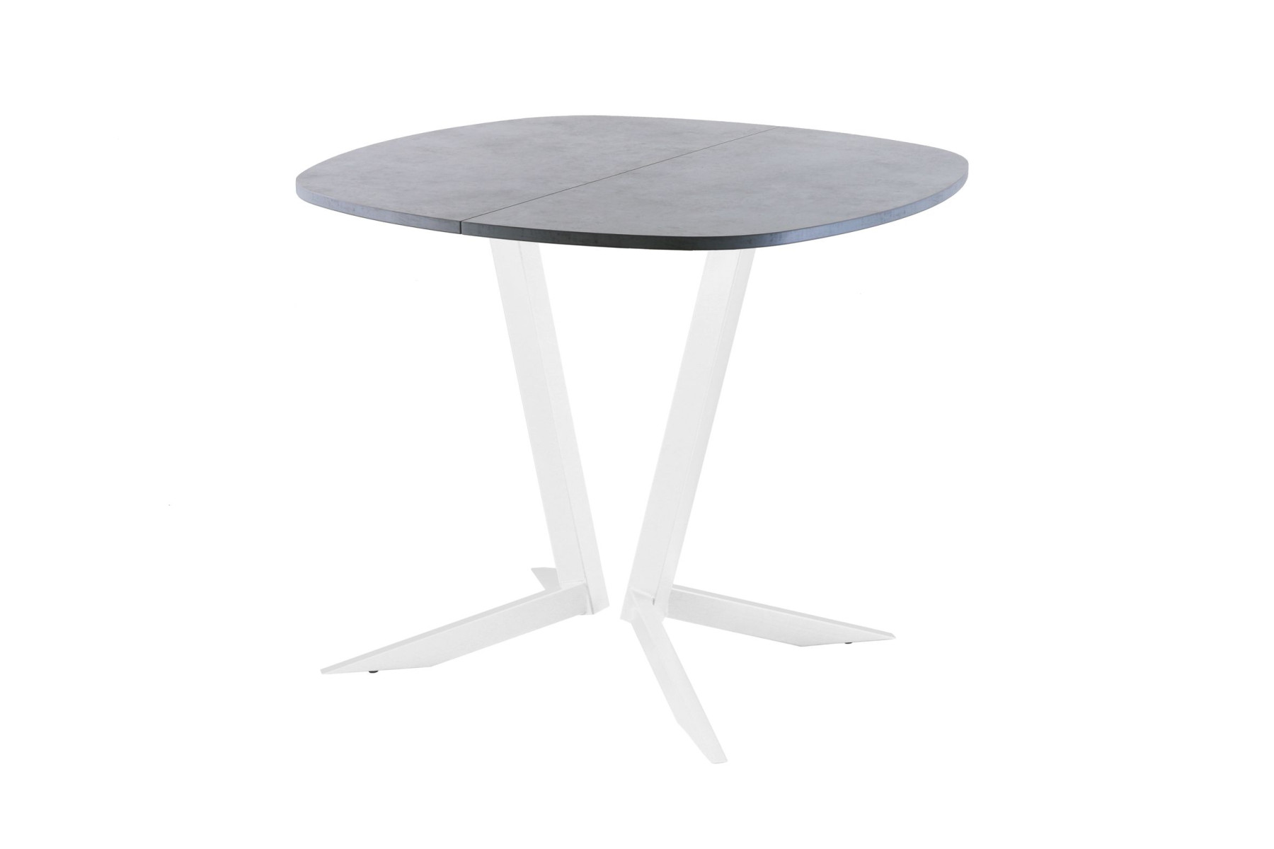 Обеденный стол AMC Elite (серии SLIM) / E19(800) D7 (белый/Бетон Чикаго светло-серый)
