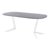 Обеденный стол AMC Elite (серии SLIM) / E19(800) D7 (белый/Бетон Чикаго светло-серый)