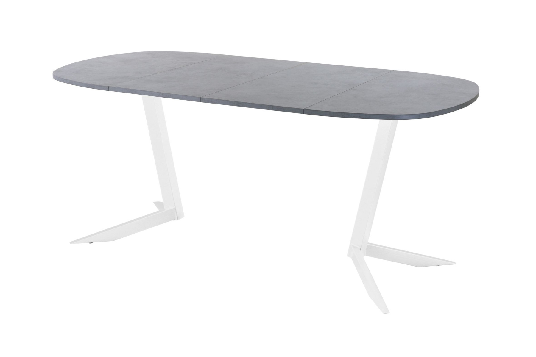 Обеденный стол AMC Elite (серии SLIM) / E19(800) D7 (белый/Бетон Чикаго светло-серый)