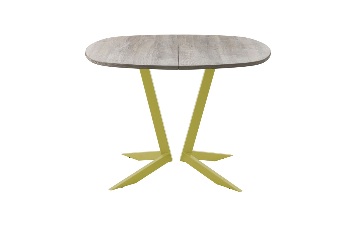 Обеденный стол AMC Elite (серии SLIM) / E19(900) D7 (золото/Дуб Уайт-Ривер песочно-бежевый)