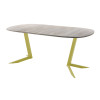 Обеденный стол AMC Elite (серии SLIM) / E19(900) D7 (золото/Дуб Уайт-Ривер песочно-бежевый)
