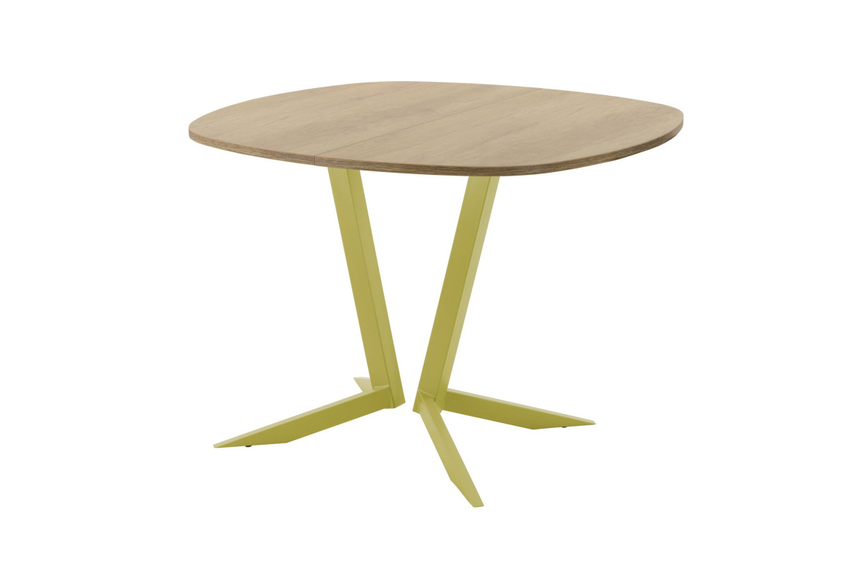 Обеденный стол AMC Elite (серии SLIM) / E19(800) D7 (золото/Дуб Небраска Натуральный)