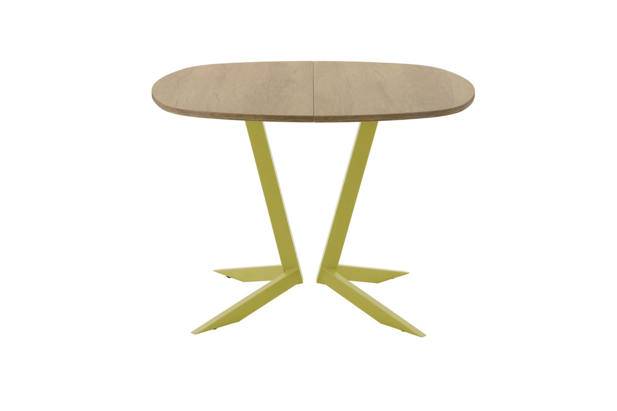 Обеденный стол AMC Elite (серии SLIM) / E19(800) D7 (золото/Дуб Небраска Натуральный)