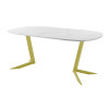 Обеденный стол AMC Elite (серии SLIM) / E19(900) D7 (золото/Мрамор Кристалл)
