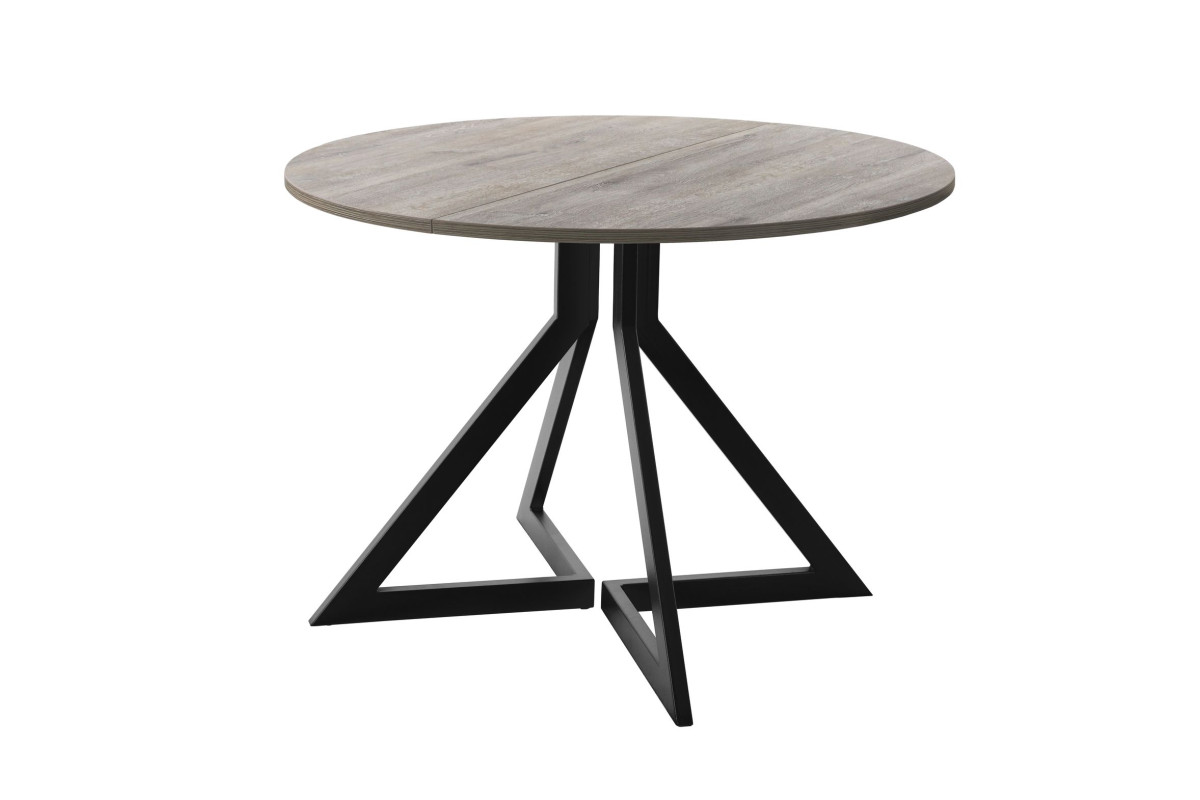 Обеденный стол AMC Elite (серии SLIM) / E20(800) D1 (черный/Дуб Уайт-Ривер песочно-бежевый)