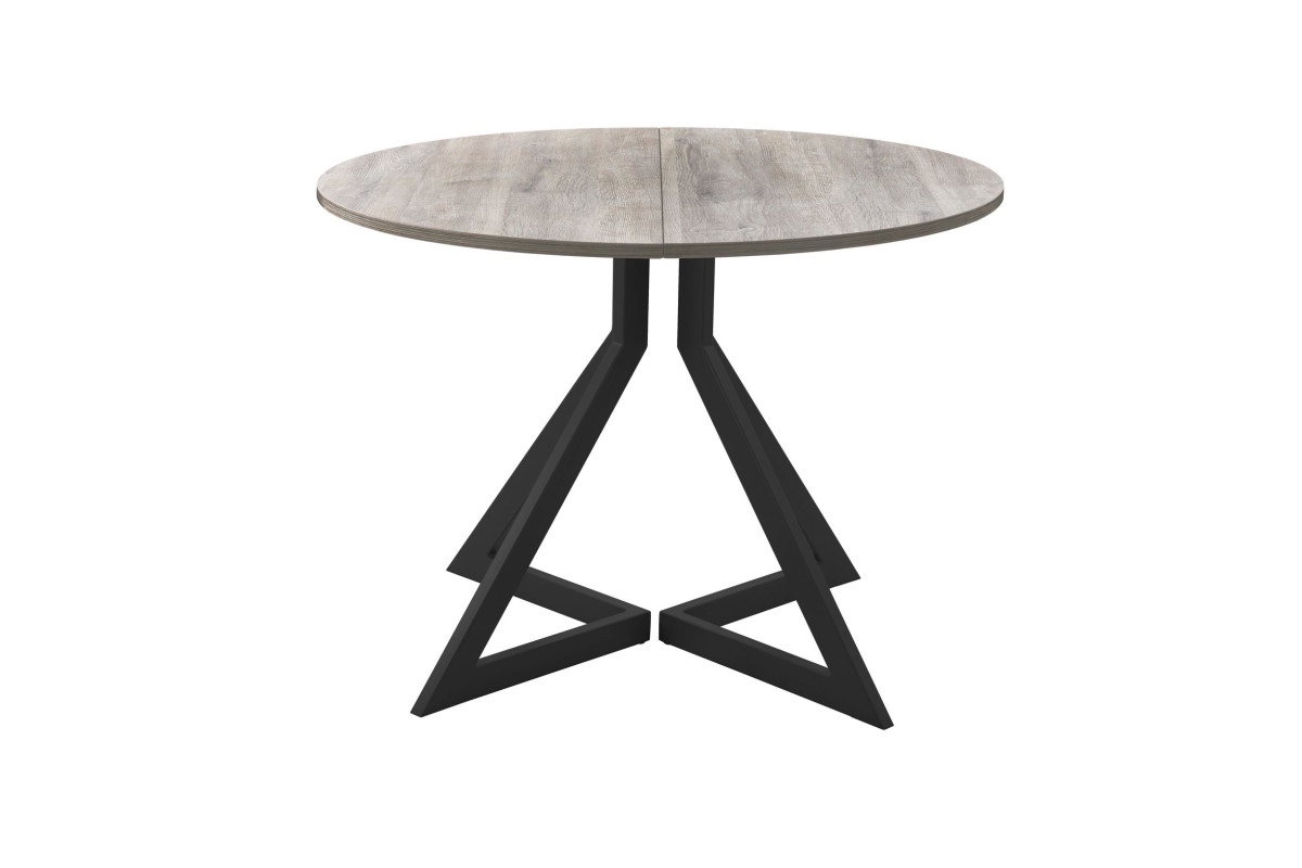 Обеденный стол AMC Elite (серии SLIM) / E20(800) D1 (черный/Дуб Уайт-Ривер песочно-бежевый)