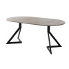 Обеденный стол AMC Elite (серии SLIM) / E20(800) D1 (черный/Дуб Уайт-Ривер песочно-бежевый)