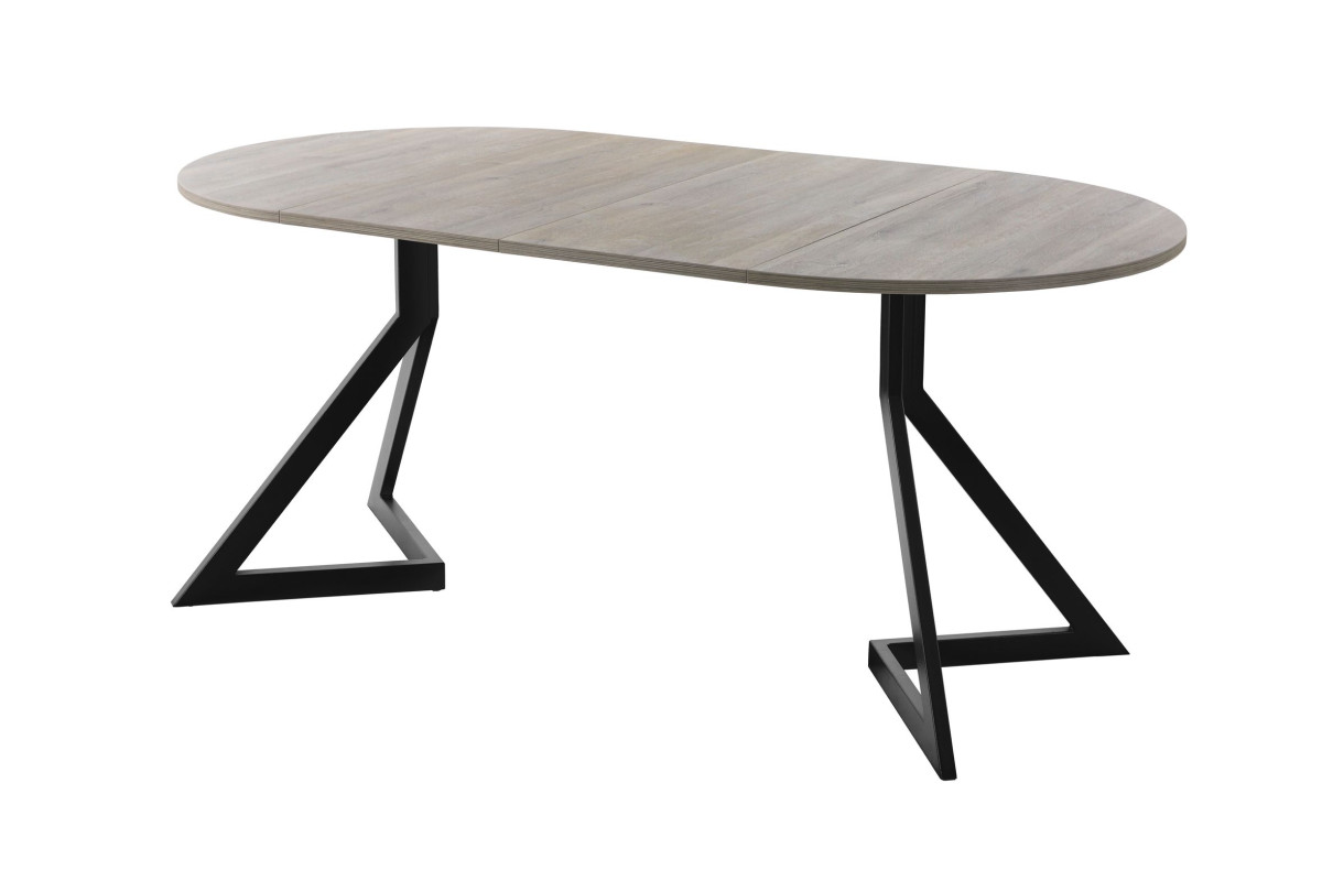 Обеденный стол AMC Elite (серии SLIM) / E20(800) D1 (черный/Дуб Уайт-Ривер песочно-бежевый)