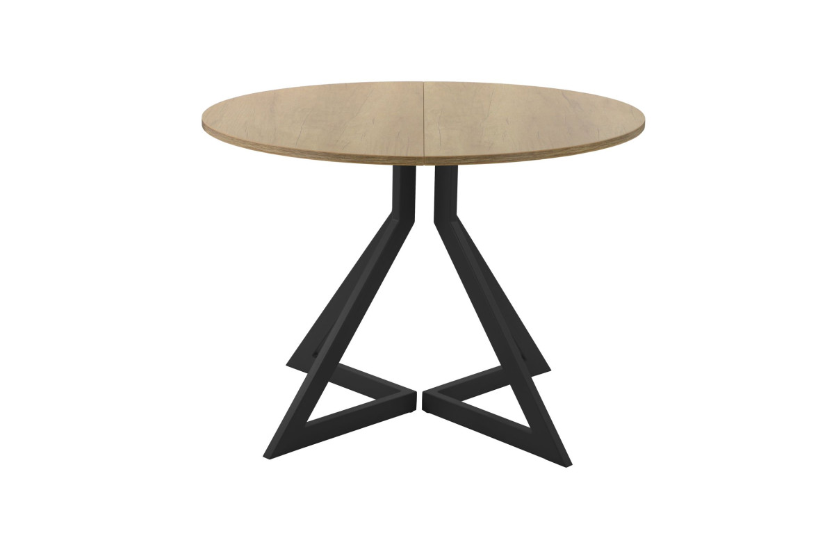 Обеденный стол AMC Elite (серии SLIM) / E20(800) D1 (черный/Дуб Небраска Натуральный)