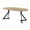 Обеденный стол AMC Elite (серии SLIM) / E20(800) D1 (черный/Дуб Небраска Натуральный)