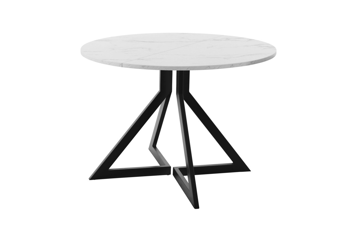 Обеденный стол AMC Elite (серии SLIM) / E20(900) D1 (черный/Мрамор Кристалл)