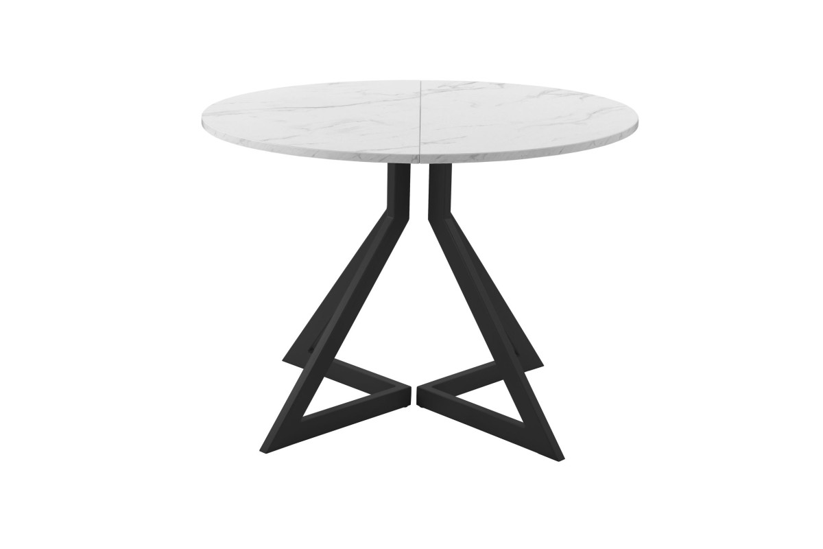 Обеденный стол AMC Elite (серии SLIM) / E20(900) D1 (черный/Мрамор Кристалл)