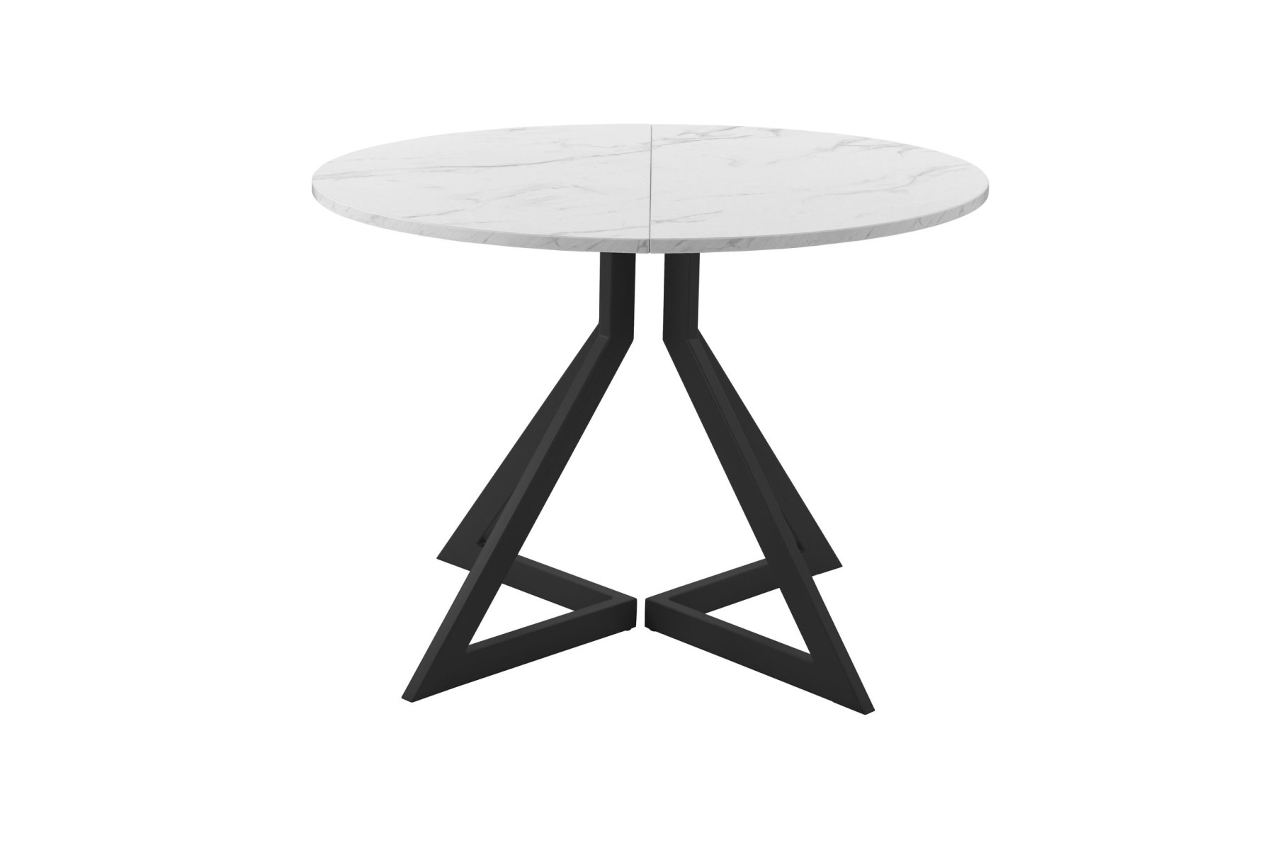 Обеденный стол AMC Elite (серии SLIM) / E20(900) D1 (черный/Мрамор Кристалл)