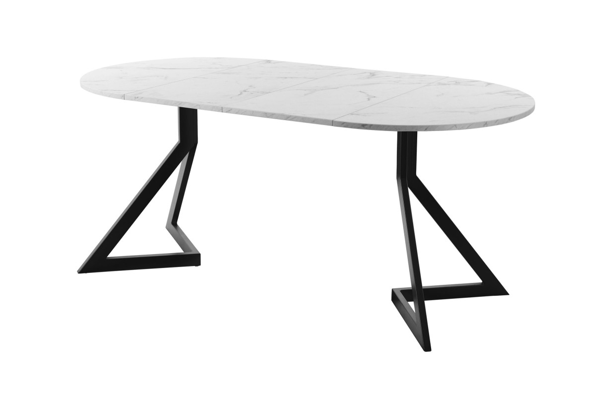 Обеденный стол AMC Elite (серии SLIM) / E20(900) D1 (черный/Мрамор Кристалл)