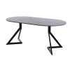 Обеденный стол AMC Elite (серии SLIM) / E20(800) D1 (черный/Бетон Чикаго светло-серый)