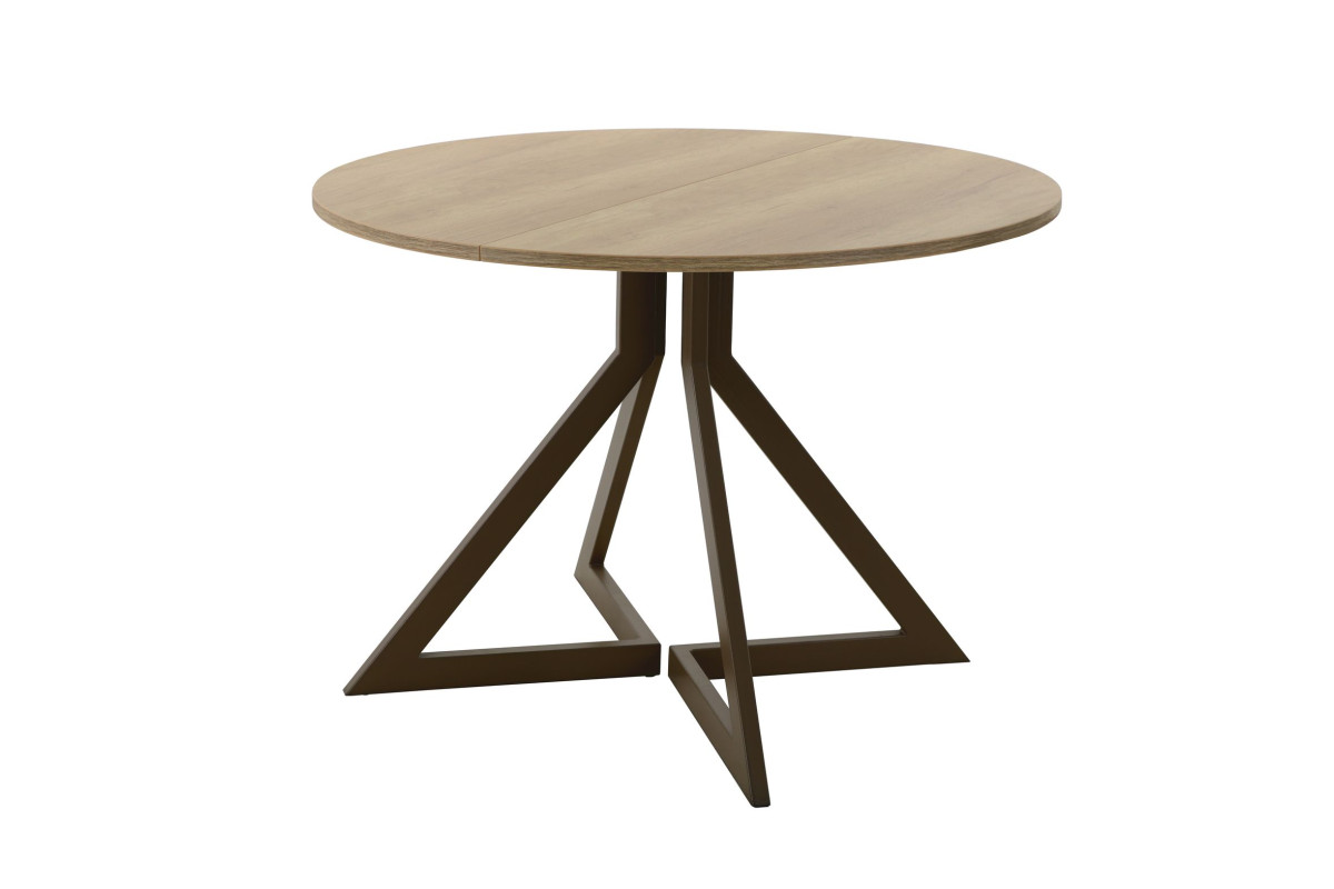 Обеденный стол AMC Elite (серии SLIM) / E20(800) D1 (коричневый/Дуб Небраска Натуральный)