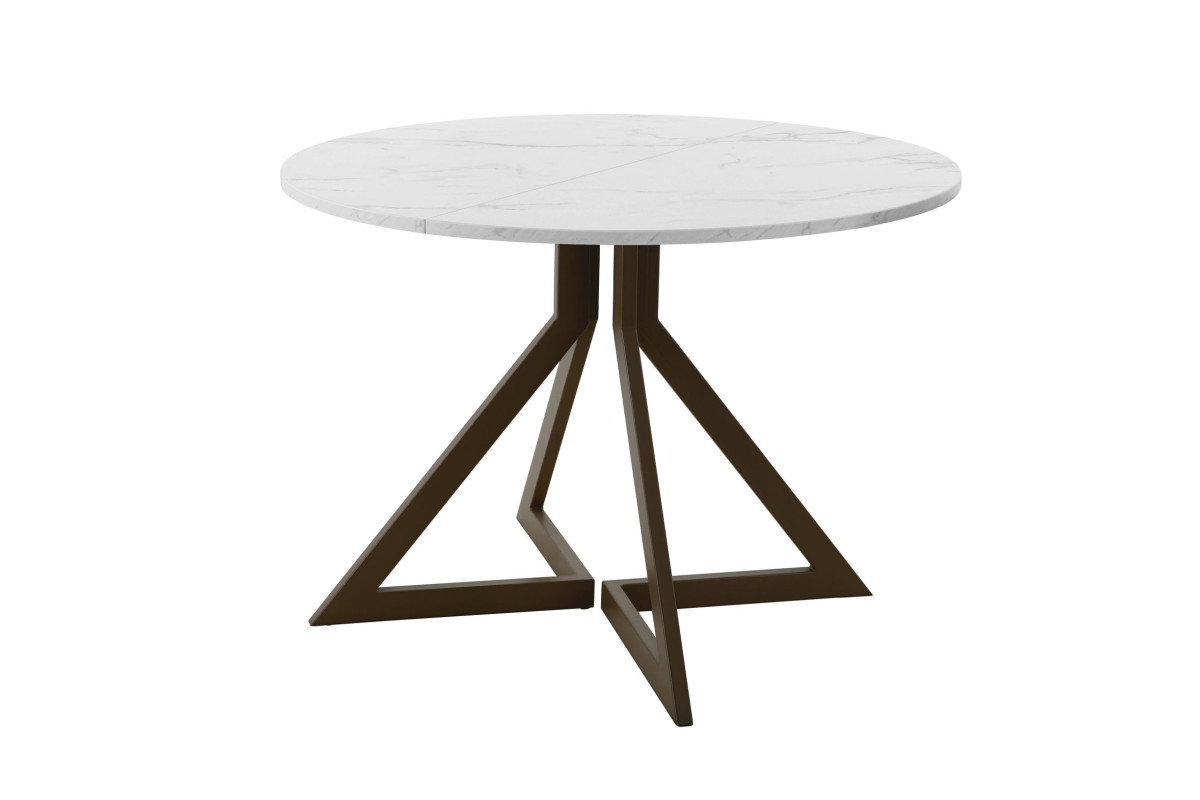 Обеденный стол AMC Elite (серии SLIM) / E20(800) D1 (коричневый/Мрамор Кристалл)