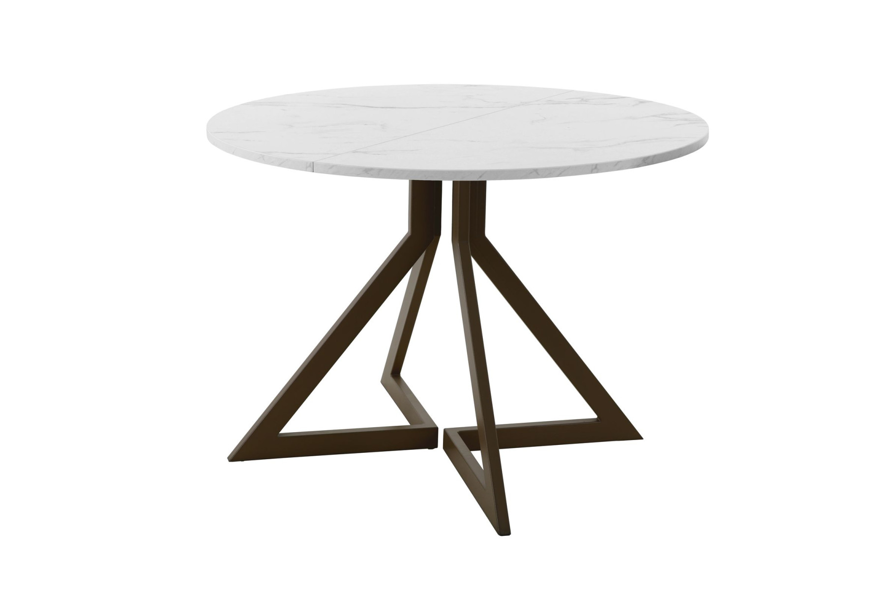 Обеденный стол AMC Elite (серии SLIM) / E20(800) D1 (коричневый/Мрамор Кристалл)