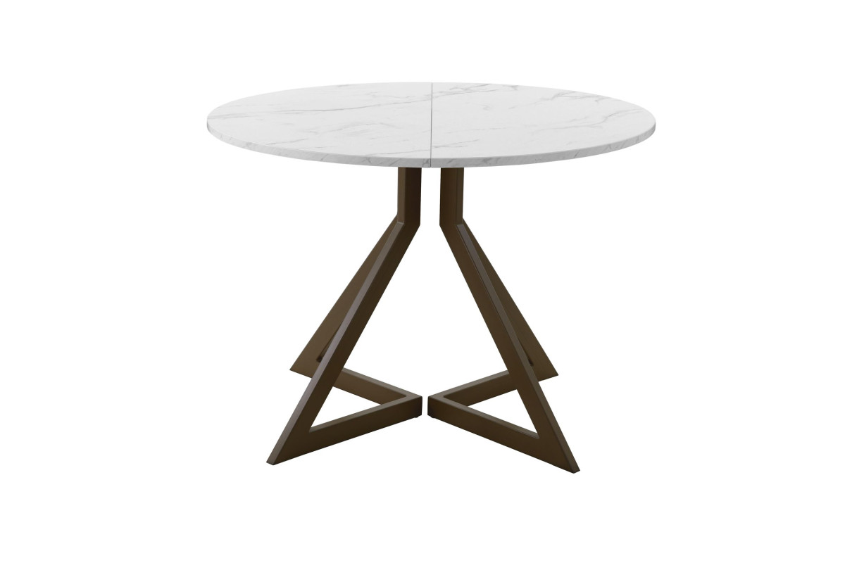 Обеденный стол AMC Elite (серии SLIM) / E20(800) D1 (коричневый/Мрамор Кристалл)