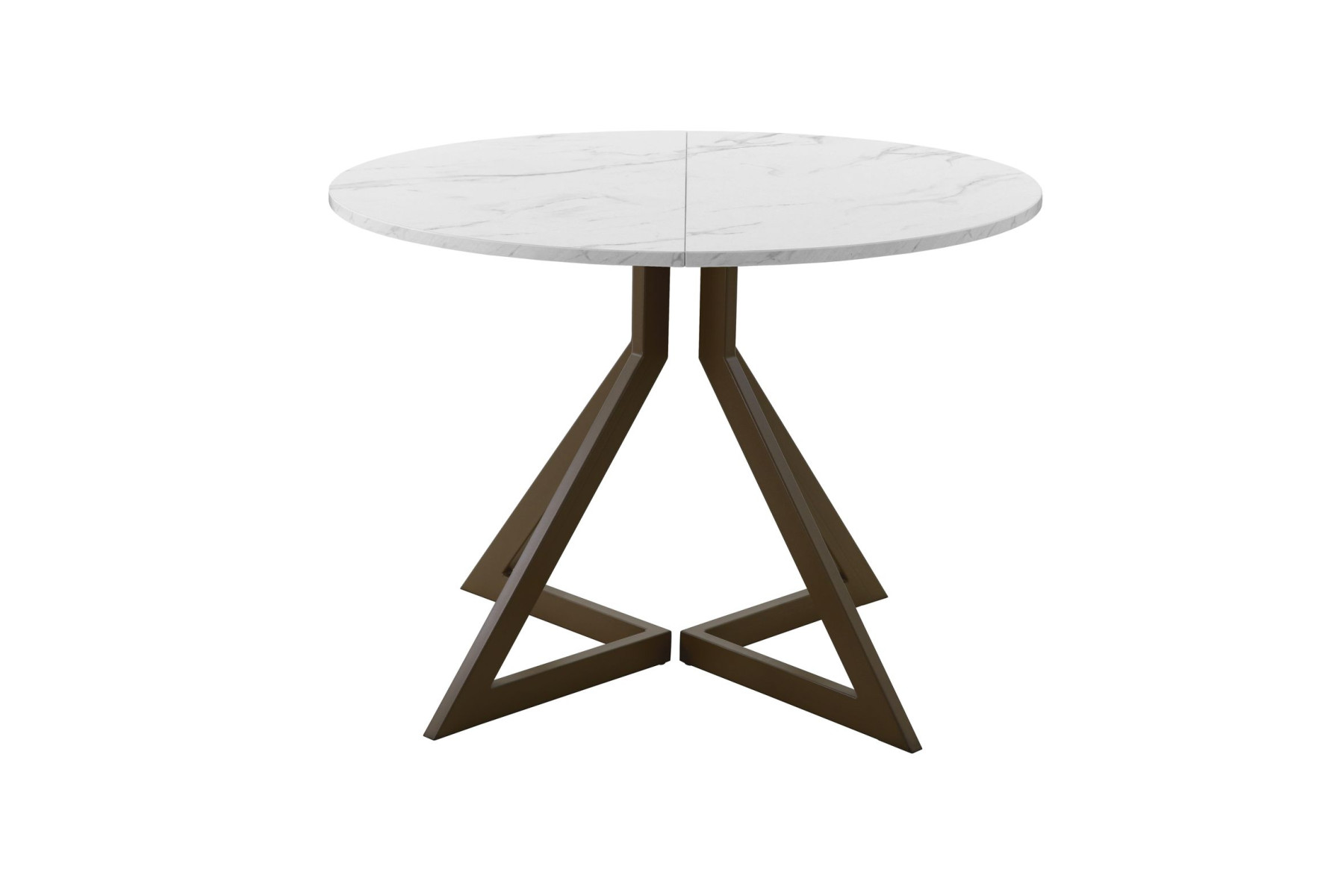 Обеденный стол AMC Elite (серии SLIM) / E20(800) D1 (коричневый/Мрамор Кристалл)