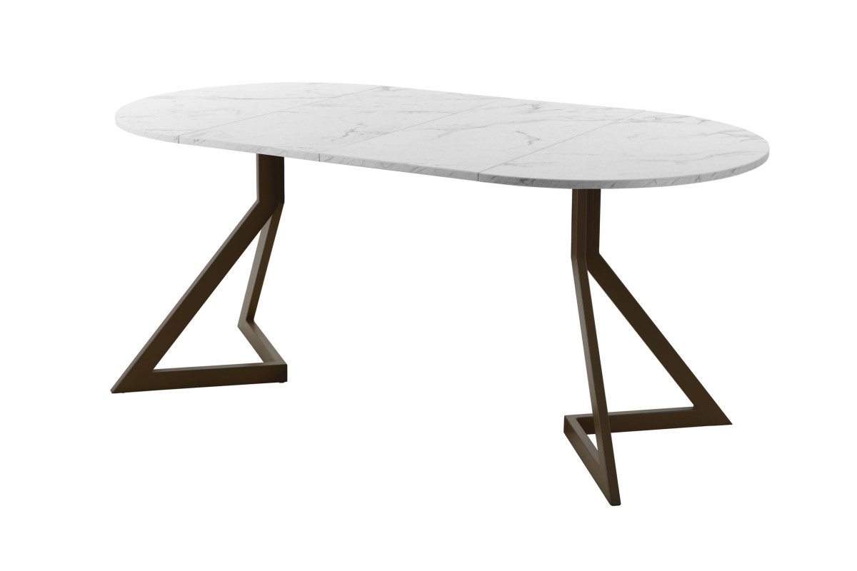 Обеденный стол AMC Elite (серии SLIM) / E20(800) D1 (коричневый/Мрамор Кристалл)