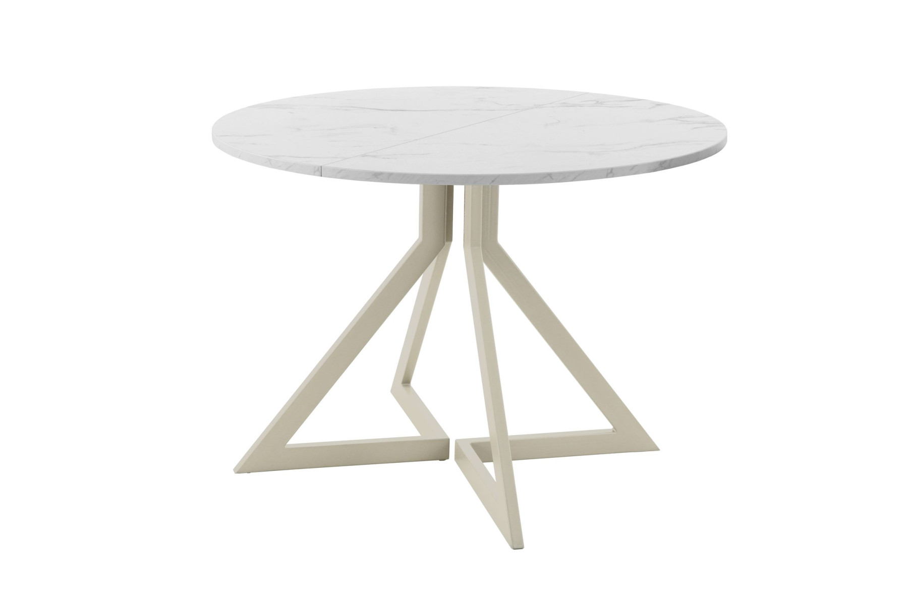 Обеденный стол AMC Elite (серии SLIM) / E20(800) D1 (бежевый/Мрамор Кристалл)