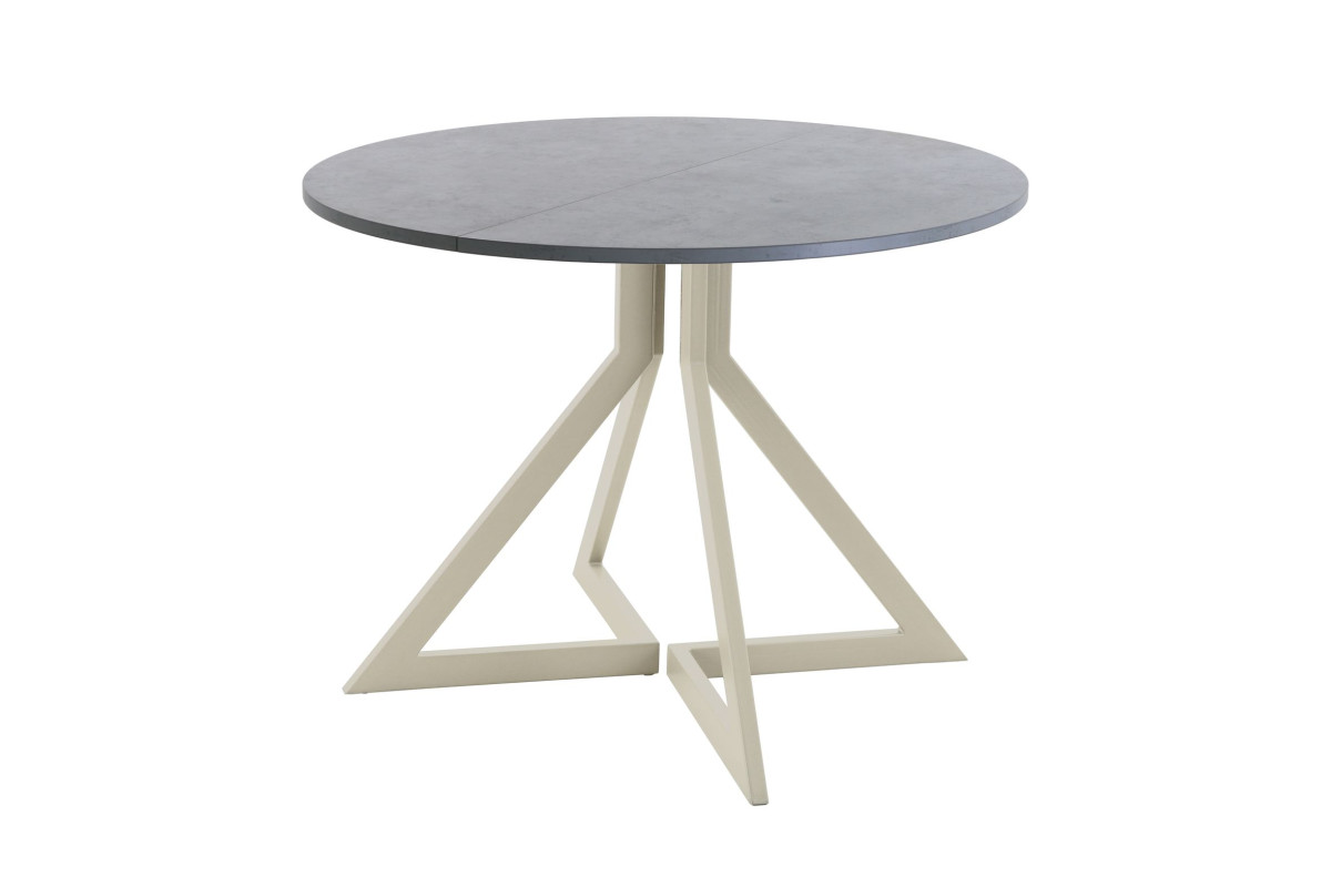 Обеденный стол AMC Elite (серии SLIM) / E20(800) D1 (бежевый/Бетон Чикаго светло-серый)
